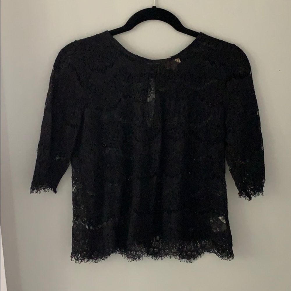 Black Lacy Top